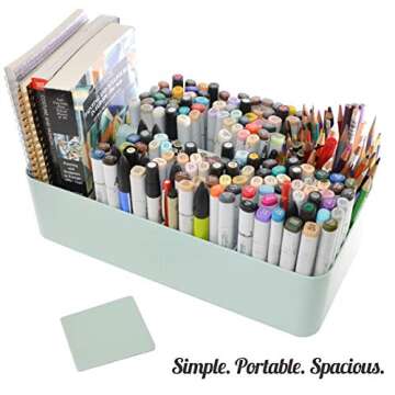 Enjoy Organizer -Large Portable Caddy, DIY Dividers, 8 Compartments, Office Supplies Organizer, Simple, Portable Basket with Handle Storage Organizer Modern,Endless Multi Use -Made in USA