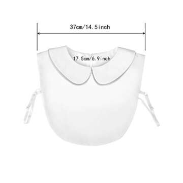 Sumind Fake Collar Faux Doll Collar Detachable Blouse Half Shirts Collar for Women Skirt Dress Blous...