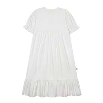 ULLALA Pajamas for Women Madely Short sleeve One-Piece Ivory Vintage Soft Sleepwear 1Piece one Size Cotton