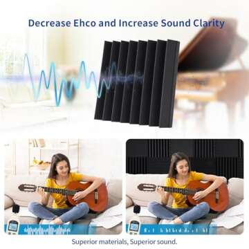 Fvkind 24 Pack High Density Acoustic Foam Panels