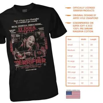 Terrifier Art The Clown Horror T-Shirt - Scary Movie Merch