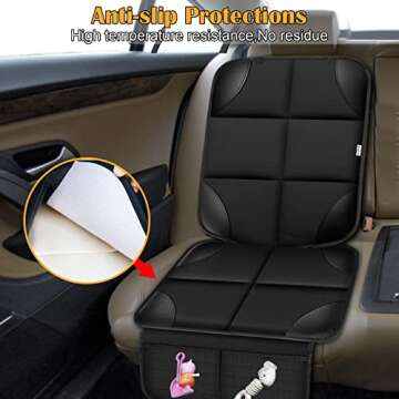Meolsaek Car Seat Protector for Child Car Seat, 600D Fabric Waterproof Seat Covers with Thick Pad No...