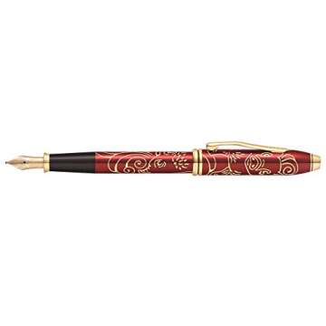 Cross 2019 Cross Townsend Zodiac Year of the Pig Fountain Pen with 23KT Gold-Plated Appointments and...