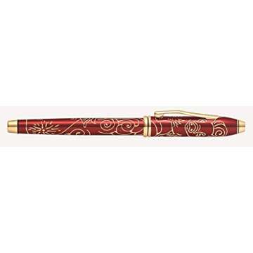 Cross 2019 Cross Townsend Zodiac Year of the Pig Fountain Pen with 23KT Gold-Plated Appointments and Solid 18KT Gold Medium Nib