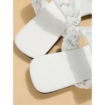 Chic WDIRARA Women's Braided Slide Sandals for Summer