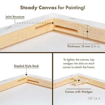 Elan 20x39 Stretched Canvases 4-Pack for Painting