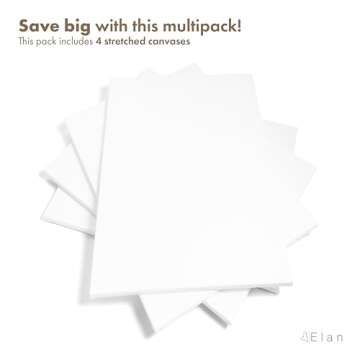 Elan 20x39 Stretched Canvases 4-Pack for Painting
