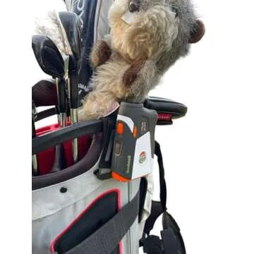 RYL/T Golf Metal Landing Pad I Metal Cart Attachment or Bag Clip for Quick and Easy Use of Magnetic Golf Gear & Accessories - Velcro Non-Slip Strap for Cart Attachment and Dry Glove Slot Technology