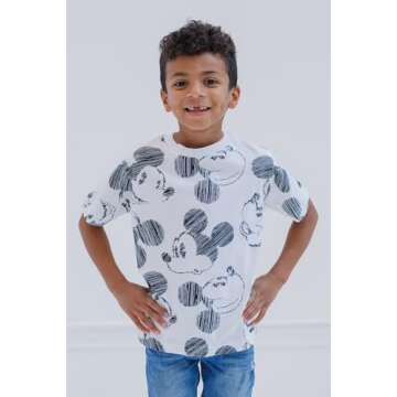 Disney Mickey Mouse Toddler Boys 2 Pack T-Shirts – Fun & Comfortable Apparel