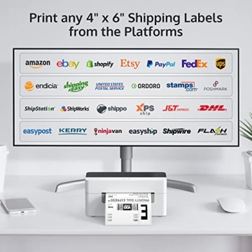 OFFNOVA High Speed 4x6 Shipping Label Printer for E-commerce