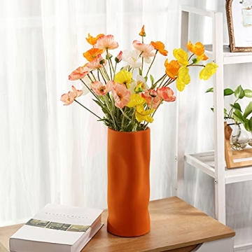 Lumoslyy Realistic Artificial Silk Poppy Flowers for Decor