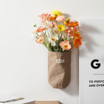 Lumoslyy Realistic Artificial Silk Poppy Flowers for Decor