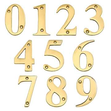 Doris Brass House Numbers - Durable Mailbox Decor