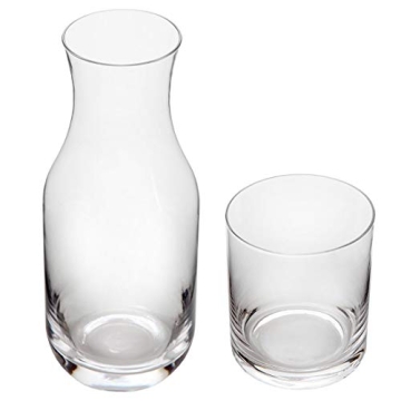 Elegant Lily's Home 16oz Night Water Carafe with Tumbler Glass
