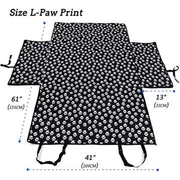 Cargo Liners - Paw Prints Trunk Protector for Dogs - Dog SUV Trunk Cover - Waterproof Car Dog Mat for Van - Washable Dog Accessories