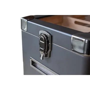 Case Elegance Black Cigar Humidor with Digital Hygrometer