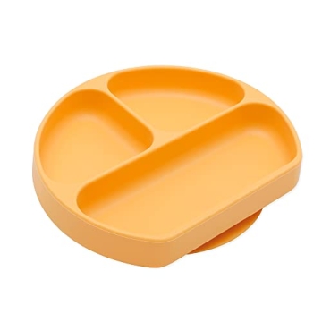 Bumkins Toddler Silicone Suction Plate for Self Feeding