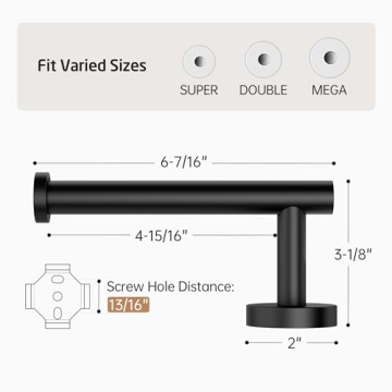 Modern KES Black Toilet Paper Holder - Stainless Steel