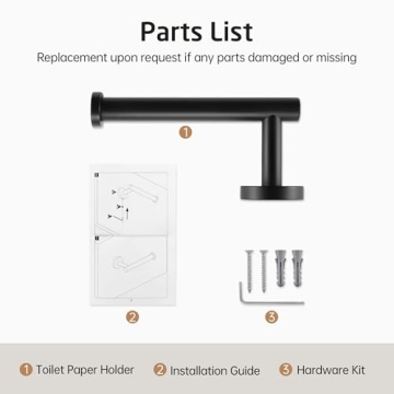 Modern KES Black Toilet Paper Holder - Stainless Steel