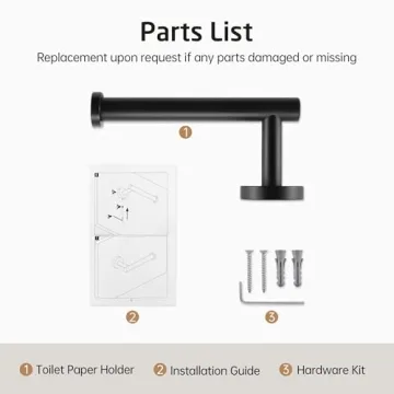 Modern KES Black Toilet Paper Holder - Stainless Steel