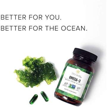 Truvani Algae Omega 3 | Vegan DHA Fatty Acids for Health