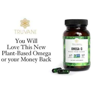 Truvani Algae Omega 3 | Vegan DHA Fatty Acids for Health