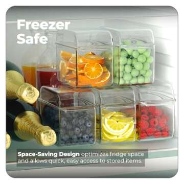 Prime Home Direct Ice Chilled Condiment Caddy | 5 Containers & 5 Lids | BPA Free | Hosting Party Supplies Serving Tray Platter | Buffet, Food Server, Fruit, Garnish, Mimosa, Salad, Taco Bar Organizer