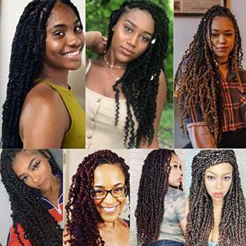 Leeven 22 Inch 1 pack Pre-twisted Passion Twst Crochet Hair Pre-looped Crochet Braids Hair for Passion Twist Braiding Twists Hair (22" 1pack(15strands), T27#)