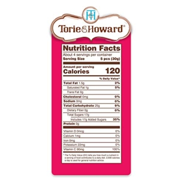 Chewy Fruities Organic Candy Torie & Howard 4 Ounce Bag