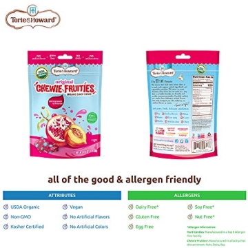 Chewy Fruities Organic Candy Torie & Howard 4 Ounce Bag