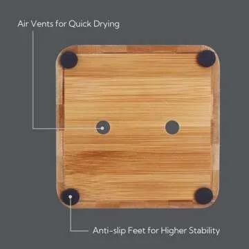 Deluxe Universal Knife Block with Slots for Scissors and Sharpening Rod - Eco-Friendly Bamboo Knife Holder For Safe, Space Saver Knives Storage - Unique Slot Design to Protect Blades - by KITCHENDAO