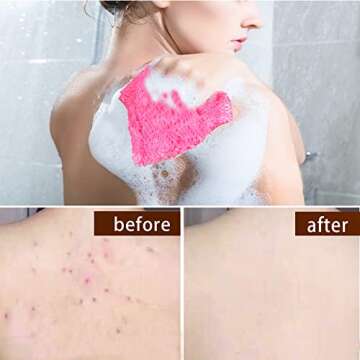 African Net Long Bath Net Sponge for Exfoliating Glowing Skin