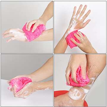 African Net Long Bath Net Sponge for Exfoliating Glowing Skin