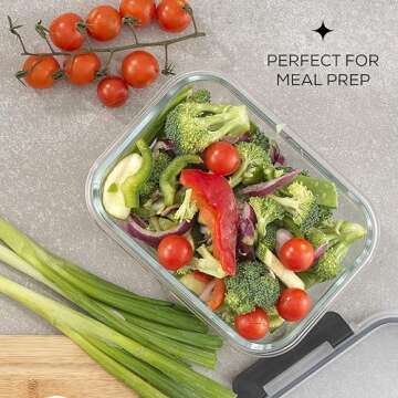 JoyJolt 24pc Fluted Glass Storage Containers with Lids. 12 Airtight, Freezer Safe Food Storage Containers, Pantry Kitchen Storage Containers, Glass Meal Prep Containers for Lunch