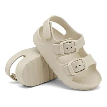 ChayChax Toddler Double Buckle Water Sandals - Beige