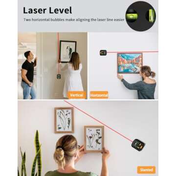 Tyrry 4-in-1 Laser Level Tool with Line Laser, Drill Dust Collector, Wall Bracket, Electronic Vacuum...