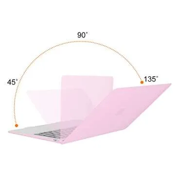 MOSISO MacBook Air Case 13 inch, Clear Pink Hard Shell