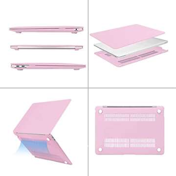 MOSISO MacBook Air Case 13 inch, Clear Pink Hard Shell