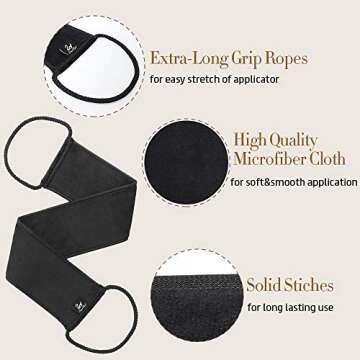 SwanMyst Microfiber Back Applicator for Easy Self Tanning