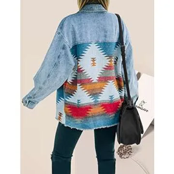 Stylish Lumister Aztec Denim Jacket for Every Occasion