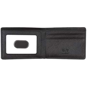 Gostwo Slim Wallet for Men Minimalist Leather ID Window Front Pocket Bifold Wallet