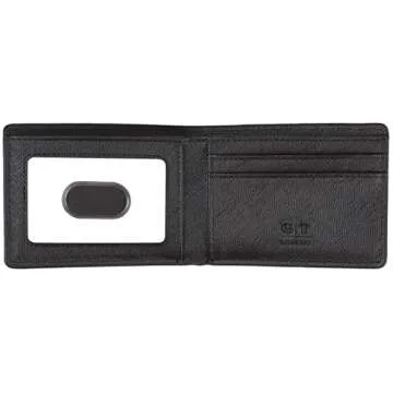 Gostwo Slim Wallet for Men Minimalist Leather ID Window Front Pocket Bifold Wallet