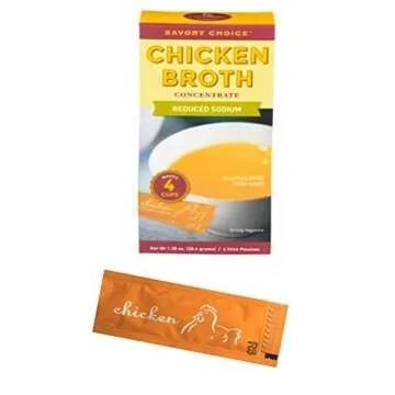 Savory Choice Reduced Sodium *360mg Chicken Broth Concentrate - 16 Packets (9.6 grams each)