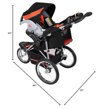 Baby Trend Expedition® Jogger Travel System with EZ Flex-Loc® Infant Car Seat, Millenium Orange