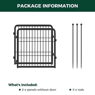 FXW Dog Playpen 24 Inch 2 Panels for Outdoor Use