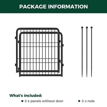 FXW Dog Playpen 24 Inch 2 Panels for Outdoor Use