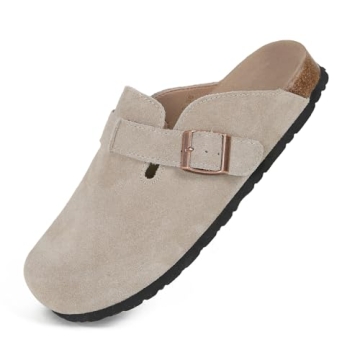 Dumalum Suede Clogs for All – Adjustable and Comfortable Slip-ons