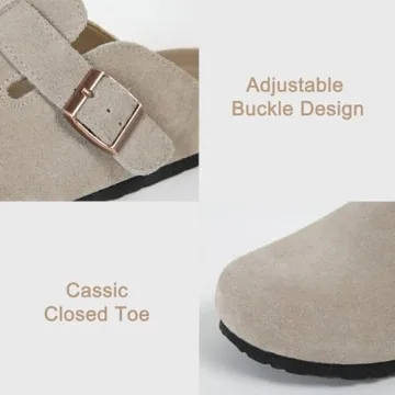 Dumalum Clogs – Unisex Suede Slip-on Comfort Footwear