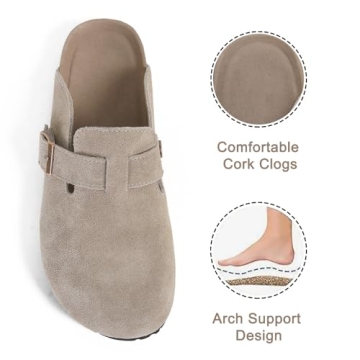 Dumalum Clogs – Unisex Suede Slip-on Comfort Footwear