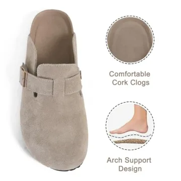 Dumalum Clogs – Unisex Suede Slip-on Comfort Footwear